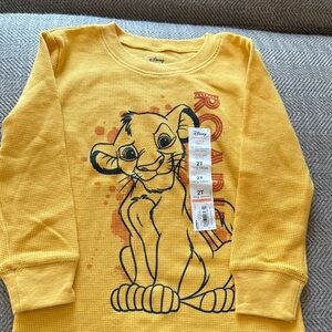 Disney Kids Yellow Simba Long Sleeve Tee